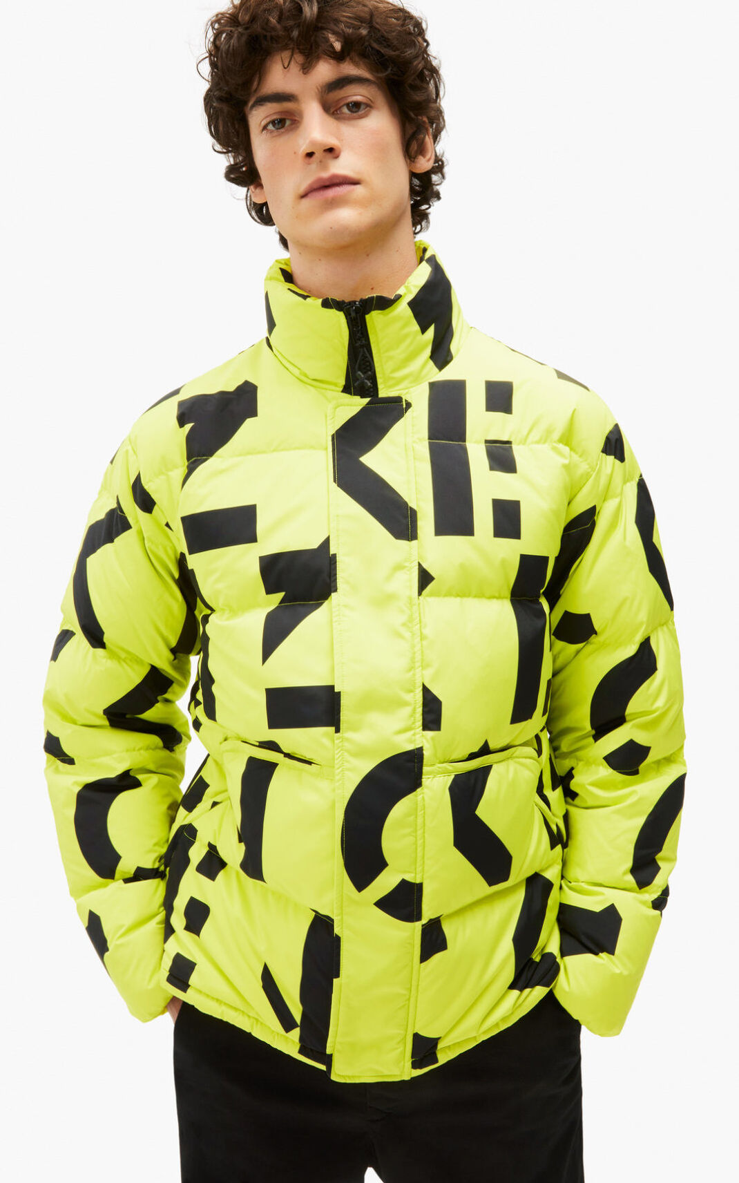 Jaqueta Pena De Ganso Kenzo Sport monogram Masculino - Luz Verdes | 587SUFBYP